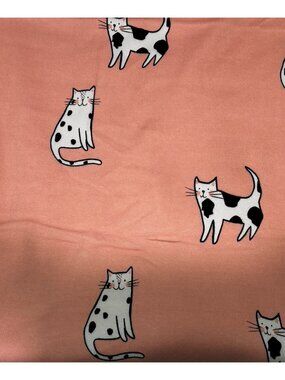 56”x62” Doodles Pink Cat Feline Fabric Craft Quilting Sewing Joann’s